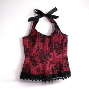 Frederick's of Hollywood Red and Black Corset